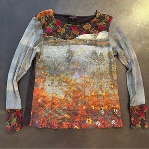 Aventures des toiles- Vintage 90s/ Y2K women’s blouse size 42